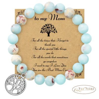 Anyáknapi ásványkő karkötő - Agalmatolit