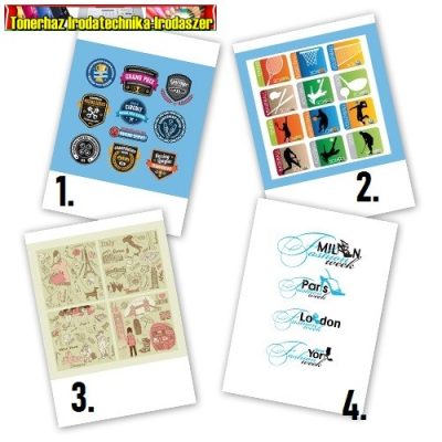 Füzet MT kisalakú 21-32 vonalas vegyes minták (margós)