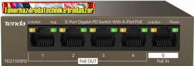 Tenda TEG1105PD 5-Port Gigabit PD Switch With 4-Port PoE Extender