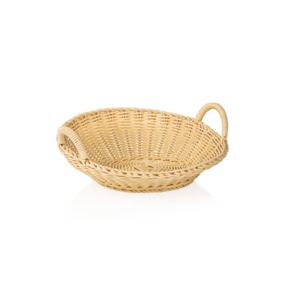 Pékáru kínáló kosár füllel világos bézs polipropilén 36,5x12 cm - Német minőség