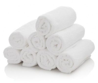 Frottír törölköző, fehér, 50x90 cm