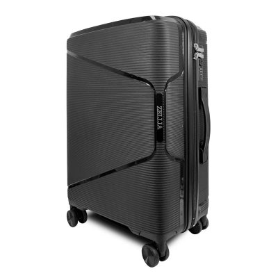 SunBox fekete L feladható 20-23kg bőrönd