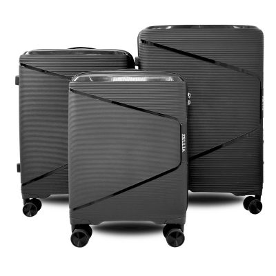 SunBox fekete bőrönd szett