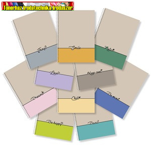 Spirálfüzet pd Uniwords A/4-80 lapos vonalas