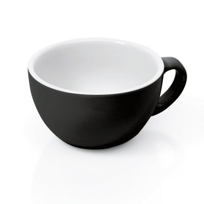 Italia fekete porcelán cappuccino csésze 200 ml-es, 6 db-os csomag - Német minőség