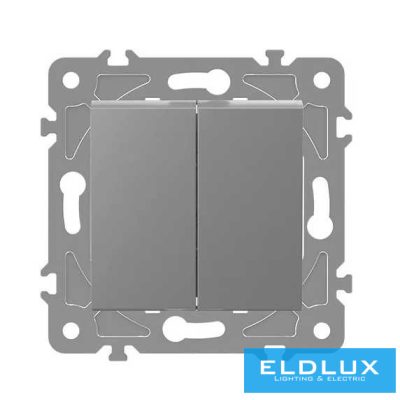 ELDGROUND Kettős váltókapcsoló (106+6) Ezüst