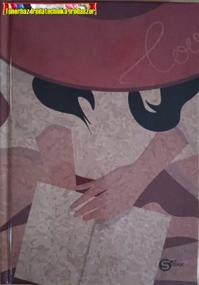 Beíró A5 96 lap kemény fedelű kockás füzet (S-line) - Reading girl -