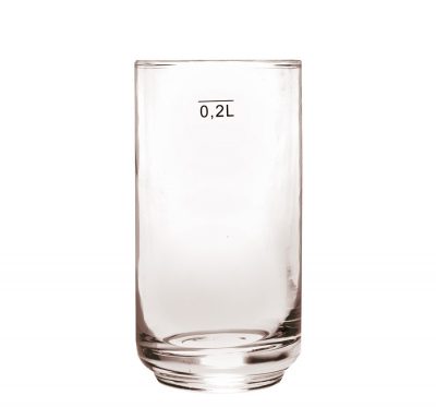 Gasztro pohár 200 ml mértékjeles, üveg, 12 db-os csomag