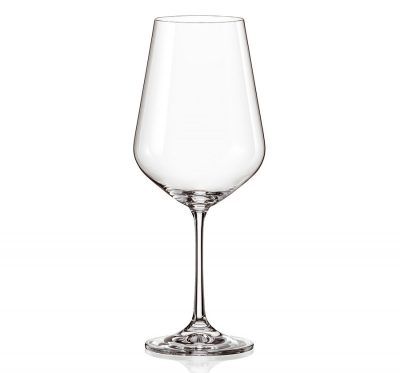 Siesta burgundy boros kehely 500 ml kristály, 6 db-os csomag