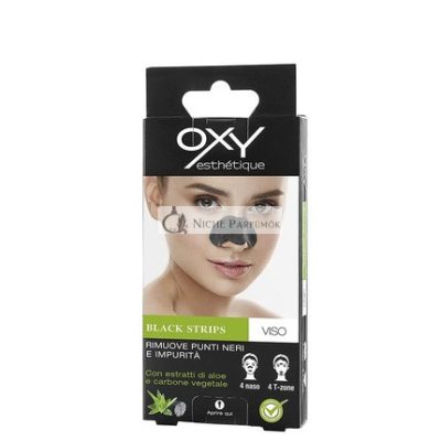 Oxy Fekete Csíkok Arcra Aloe Kivonattal és Növényi Aktívszénnel 8 Csík