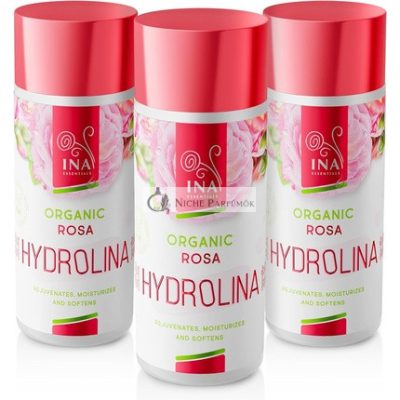 InaEssentials Organikus Rózsa Víz Hidrolina Hidratáló Tonik Száraz Bőrre, Arc- és Testápolás