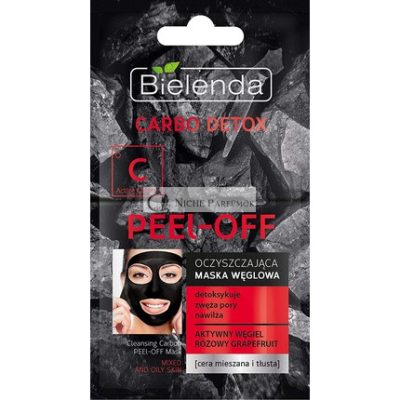 Bielenda Carbo Detox Peel Off Arcpakolás Aktív Szénnel, Kombinált és Zsíros Bőrre