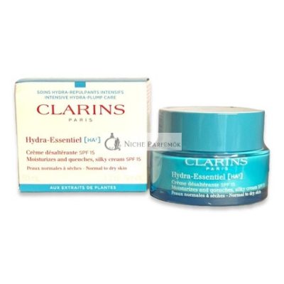Clarins Hydra-Essentiel [HA²] Selymes Nappali Krém SPF15 Normál és Száraz Bőrre, 50ml