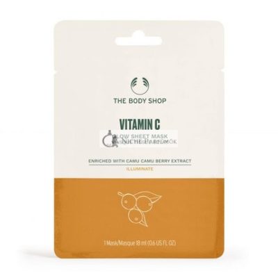 The Body Shop Vitamin C Glow Sheet Mask Kamukamu bogyó kivonattal