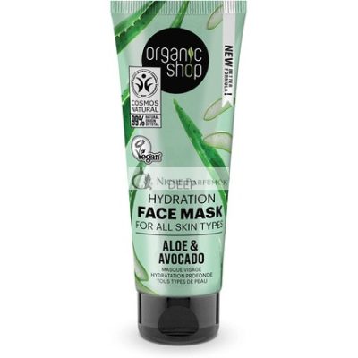 Bio Shop Mélyhidratáló Arcmaszk Avokádóval és Aloe Véra 75ml