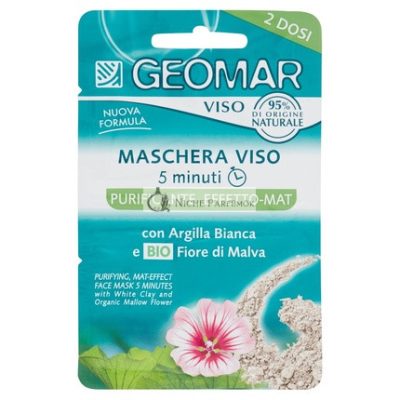 GEOMAR Mélytisztító Arcpakolás Fehér Agyaggal, 2x7,5ml
