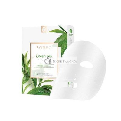 FOREO Zöld Tea Tisztító Arcpakolás Pattanásra Hajlamos Bőrre 3 Darab - Antioxidáns Nyugtató Tisztító Formula