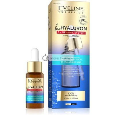 EVELINE COSMETICS Biohyaluron 3x Retinol Rendszer Multi Hidratáló Arckrém Anti Aging, 18 ml