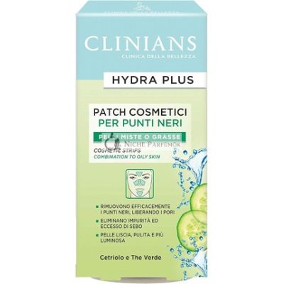 CLINIANS HYDRA PLUS Kozmetikai Párnák Vegyes vagy Zsíros Bőrre, Uborkával és Zöld Teával