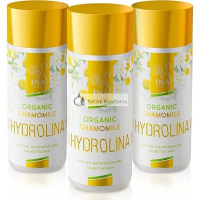InaEssentials Organikus Kamilla Víz Hidrolina Bőrápolás Ekcéma Bőr Irritációk Ellen Toner Arcra és Testre, EU Tanúsítvánnyal