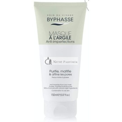 BYPHASSE Agyagmaszk Anti Imperfekciók Kombinált és Zsíros Bőrre, 150ml
