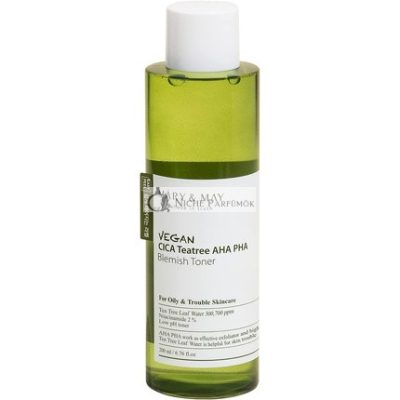 Mary&May Vegan CICA Tea Tree AHA PHA Toner Nyugtató és Kiegyensúlyozó, 200ml