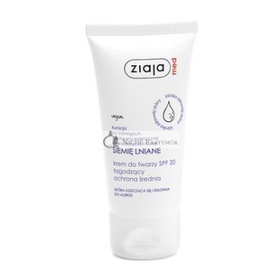 Ziaja Med Lenmag Kezelés Arcápoló Krém SPF 20 Nyugtató Közepes Védelem