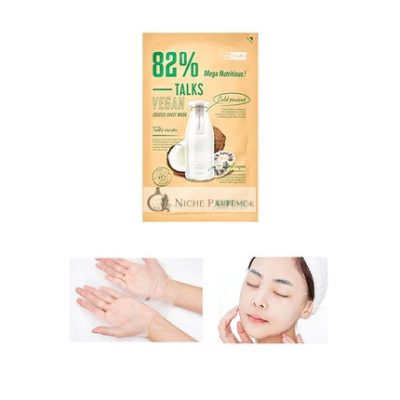 MISSHA Talks Vegan Squeeze Sheet Mask Mega Tápláló Vegán Arcpakolás Érett Bőrre, 1 db
