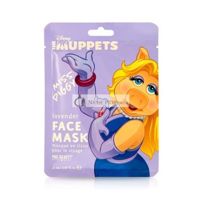 MAD Beauty Disney Muppet Miss Piggy Arcpakolás Hidratáló és Pihentető Levendula Kivonattal, 30g