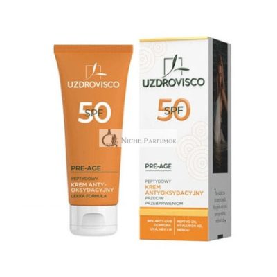 UZDROVISCO Pre-Age Peptid Antioxidáns Krém Ránctalanító SPF50, 50ml