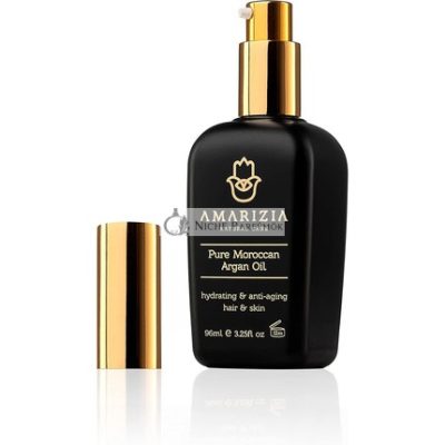 AMARIZIA Tiszta Argánolaj Marokkóból 100% Organikus Hidegen Sajtolva Vegán Állatkísérlet-mentes Hajhidratáló Bőr, Arc, Szakáll, Köröm, Anti-Aging Ráncok