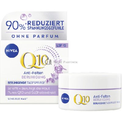 Nivea Ránctalanító Arckrém Q10 Nyugtató SPF 15, 50 ml