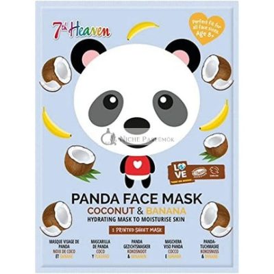 7th Heaven Panda Arcfólia Kókusz és Banán Hidratálásra és Ápolásra