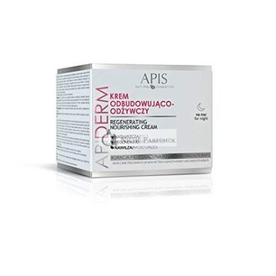 APIS APIDERM Újraépítő Éjszakai Arckrém Tara Fa, Zab, Len, Aloe, A és E Vitaminokkal, D-Panthenollal és Allantoinnal 50ml