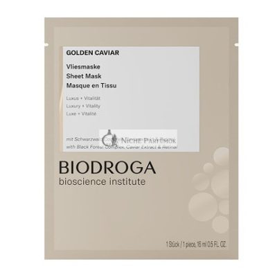 BIODROGA Bioscience Institute Arany Kaviár Arcmaszk, Parabénmentes, Szilikonmentes, Ásványi Olajmentes, Mikroplasztikamentes