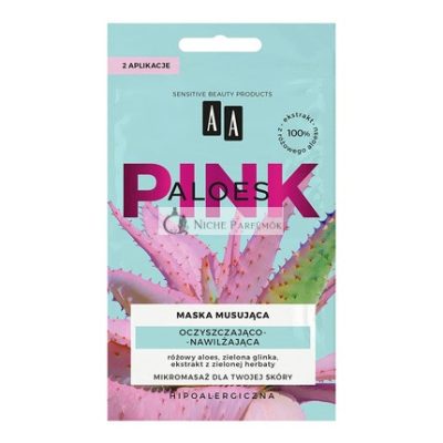 AA Aloes Rózsaszín Tisztító Hidratáló Maszk Champagne-nal 2x4g