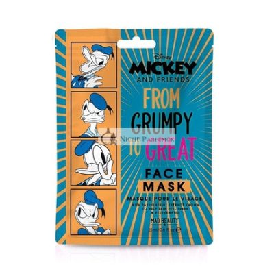 MAD Beauty Disney Arcpakolás Donald Kacsa a Mickey Egér Barátaitól, Hidratáló és Megújító Arcpakolás
