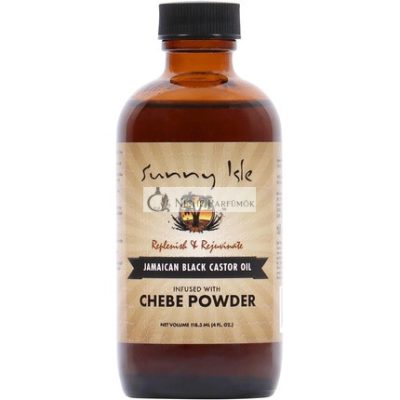 Sunny Isle Jamaican Black Castor Oil Chebe Powderral dúsított, 118 ml