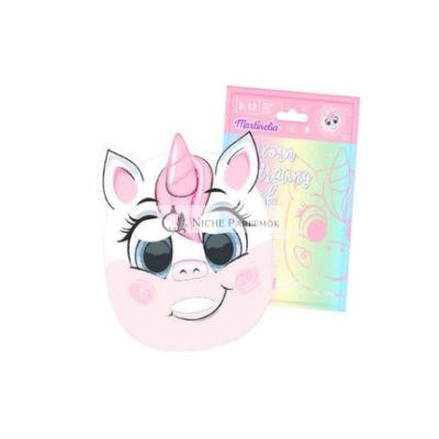Martinelia Gyerek Arcmaszk Nyomtatott Egyszarvú Szövet Hidratáló Maszk 8-12 Éves Gyerekek Szépségápolási Rutin