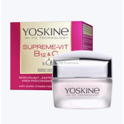 Yoskine Supreme-Vit B12 & C Anti Aging Vitamin Hidratáló 50+ Nappali Krém, 50ml