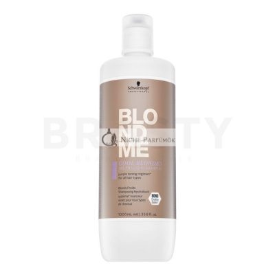 Schwarzkopf Professional BlondMe Cool Blondes Neutralizing Shampoo neutralizáló sampon szőke hajra 1000 ml
