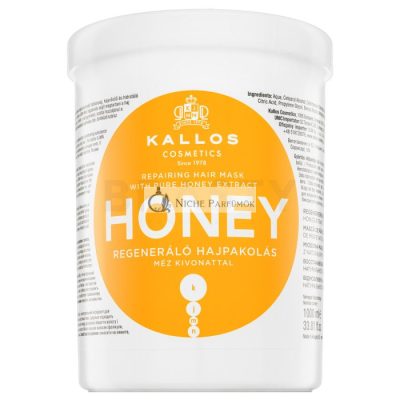 Kallos Honey Repairing Hair Mask tápláló maszk száraz és sérült hajra 1000 ml