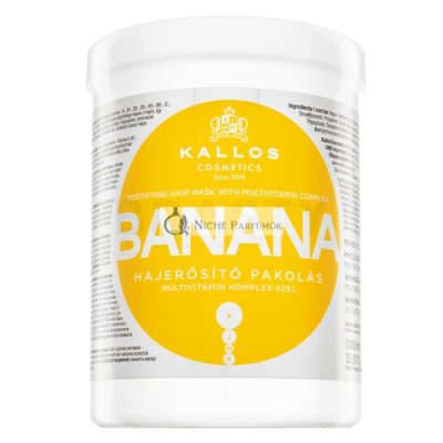 Kallos Banana Fortifying Hair Mask erősítő maszk gyenge hajra 1000 ml