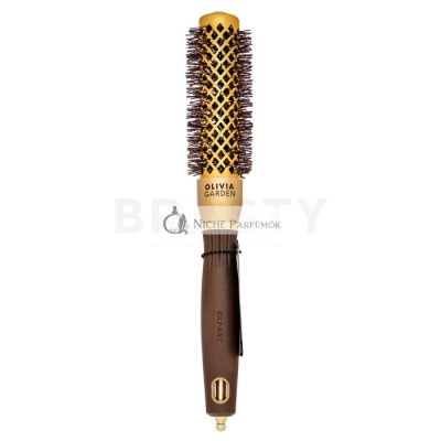 Olivia Garden Expert Blowout Shine Round Brush Wavy Bristles Gold & Brown 25 mm hajkefe