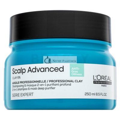 L'Oréal Professionnel Scalp Advanced Anti-Oiliness Professional Clay 2-in-1 Shampoo & Mask Deep Purifier sampon + maszk zsíros hajra 250 ml