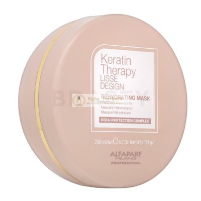 Alfaparf Milano Lisse Design Keratin Therapy Rehydrating Mask tápláló maszk száraz és sérült hajra 200 ml