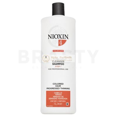Nioxin System 4 Cleanser Shampoo tápláló sampon vékony szálú festett hajra 1000 ml