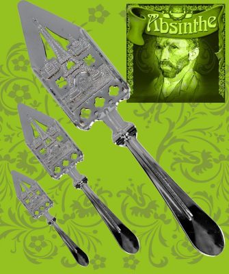 Abszint kanál Eiffel-toronnyal