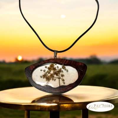 Kézműves, egyedi medál acél lánccal - Naplemente