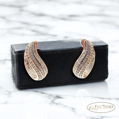 18K Gold Filled, antiallergén fülbevaló tűkristályokkal - Thabita